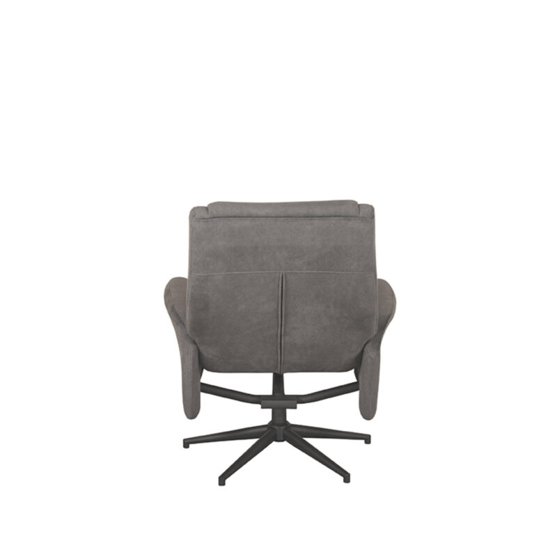 LABEL51 Fauteuil Bergen - Antraciet - Cosmo - Incl. Hocker Cosmo
