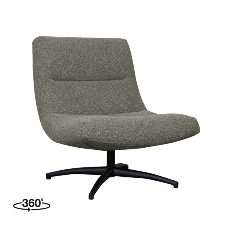 LABEL51 Fauteuil Calix - Truffel grijs - Boucle - One Size Calix