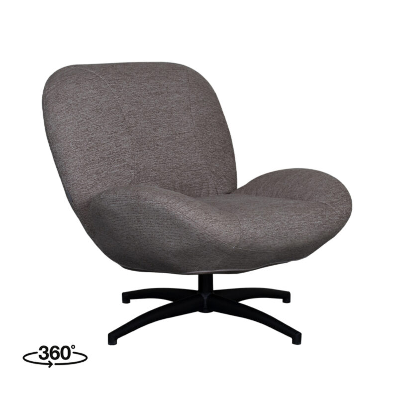 LABEL51 Fauteuil Clayton - Taupe - Canyon - One Size Canyon