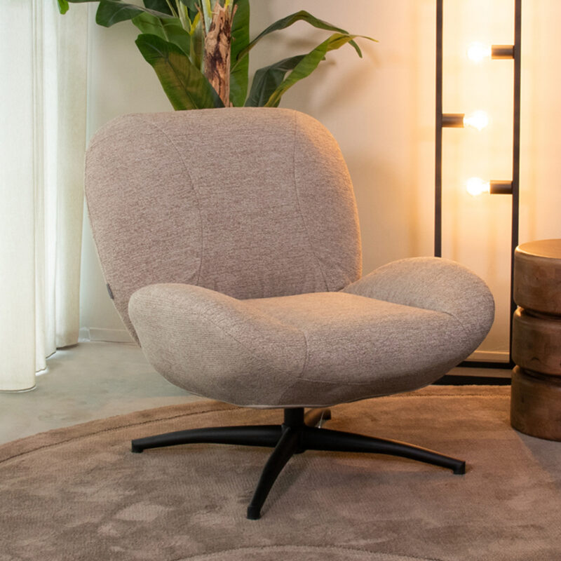 LABEL51 Fauteuil Clayton - Taupe - Canyon - One Size