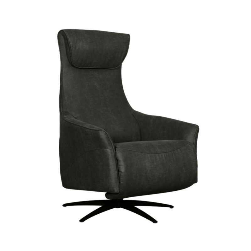 LABEL51 Fauteuil Lund - Antraciet - Micro Suede - One Size Lund