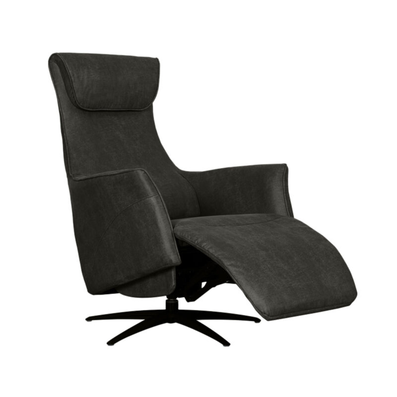 LABEL51 Fauteuil Lund - Antraciet - Micro Suede - One Size Micro Suede