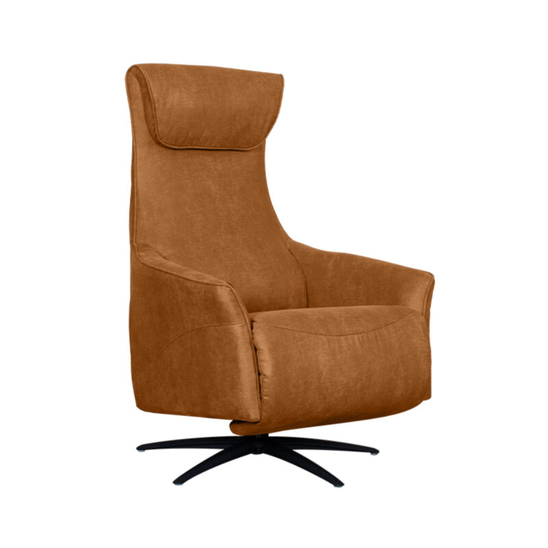 LABEL51 Fauteuil Lund - Cognac - Micro Suede - One Size Lund