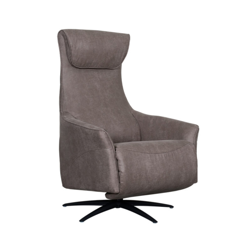 LABEL51 Fauteuil Lund - Taupe - Micro Suede - One Size Micro Suede