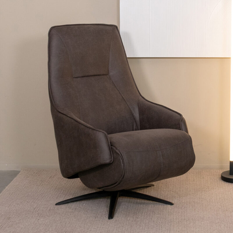 LABEL51 Fauteuil Odense - Antraciet - Micro Suede - One Size Odense