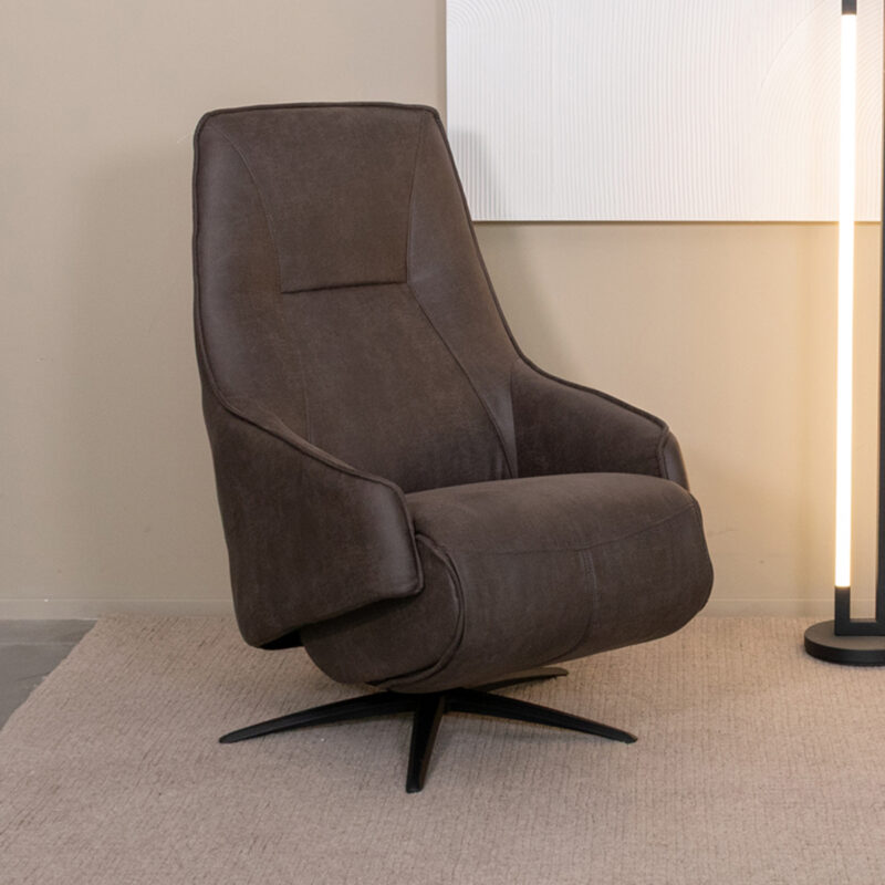 LABEL51 Fauteuil Odense - Antraciet - Micro Suede - One Size