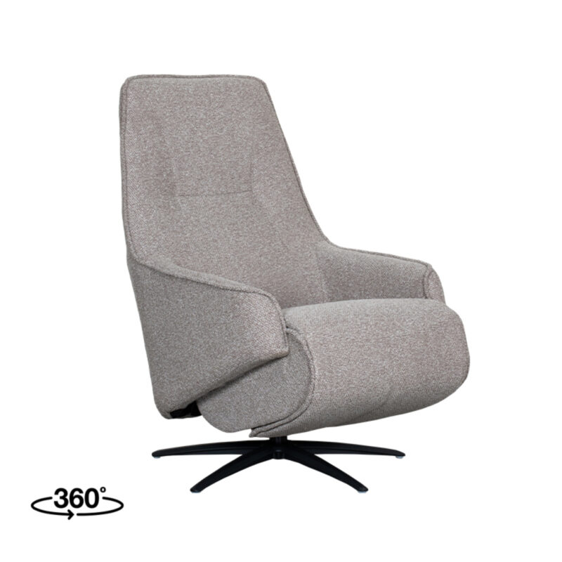 LABEL51 Fauteuil Odense - Truffel grijs - Boucle - One Size Boucle