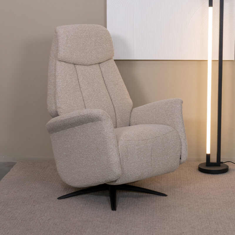 LABEL51 Fauteuil Oslo - Naturel - Boucle - One Size Oslo