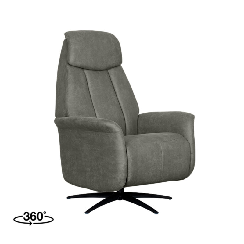 LABEL51 Fauteuil Oslo - Taupe - Micro Suede - One Size