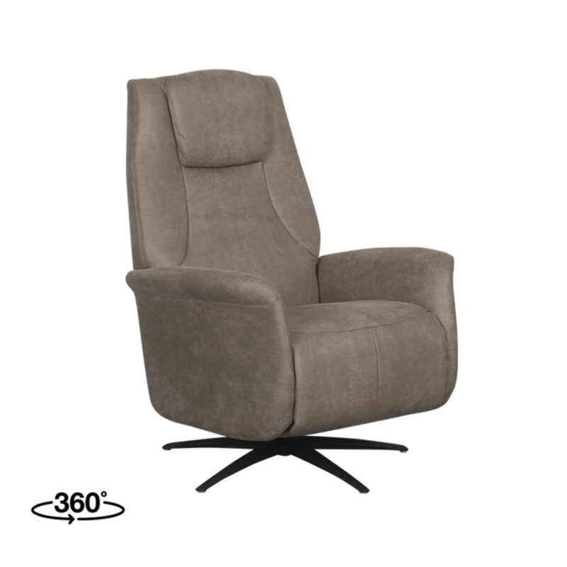 LABEL51 Fauteuil Stockholm - Taupe - Micro Suede - One Size Stockholm