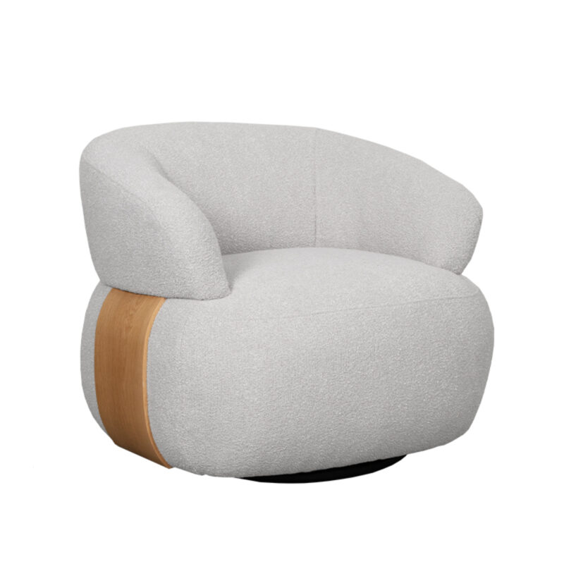 LABEL51 Fauteuil Valenza - Naturel - Boucle - Naturel Eiken Boucle