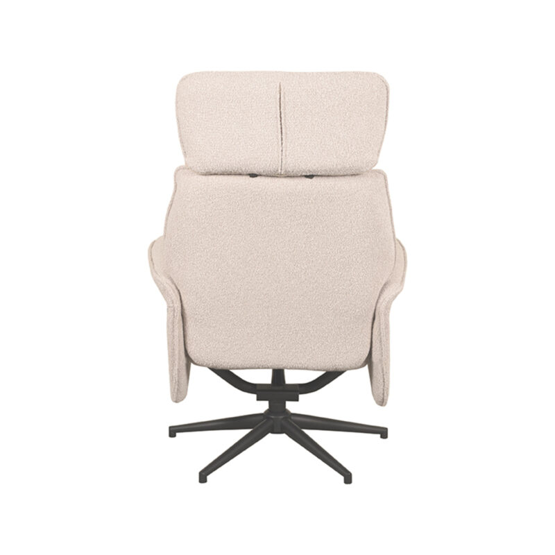LABEL51 Fauteuil Verdal - Naturel - Boucle - Incl. Hocker Boucle
