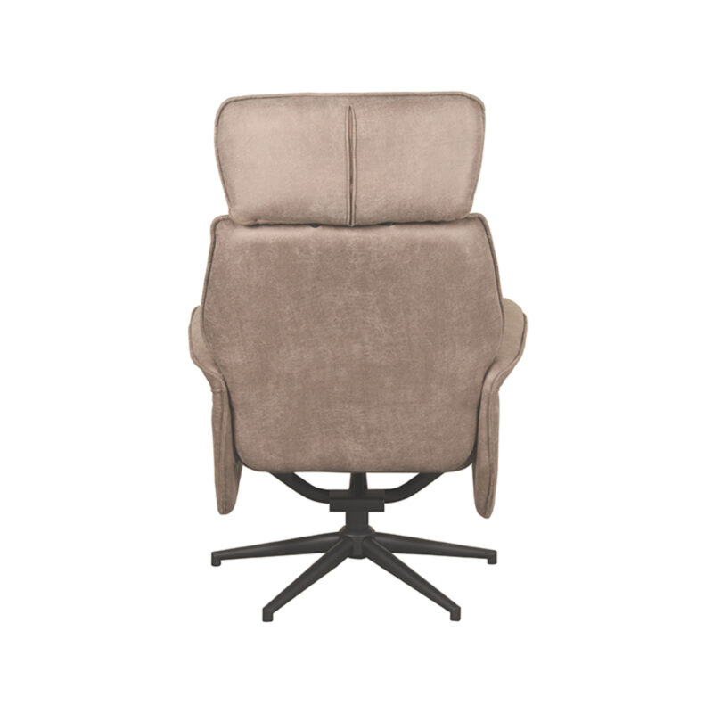 LABEL51 Fauteuil Verdal - Taupe - Micro Suede - Excl. Hocker Verdal