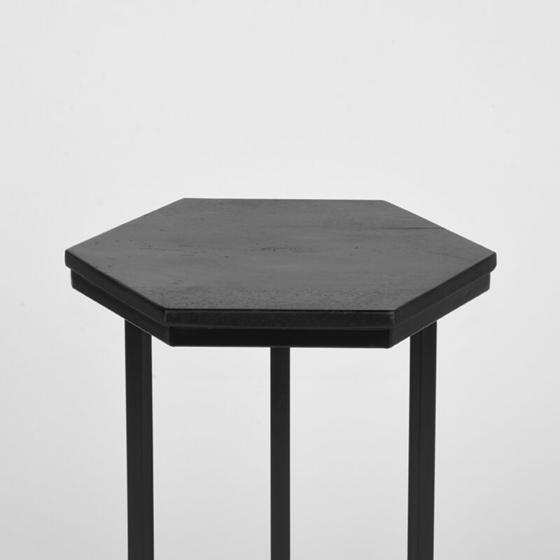 D-MAXX Bijzettafel Slide - Zwart - Mangohout Mangohout