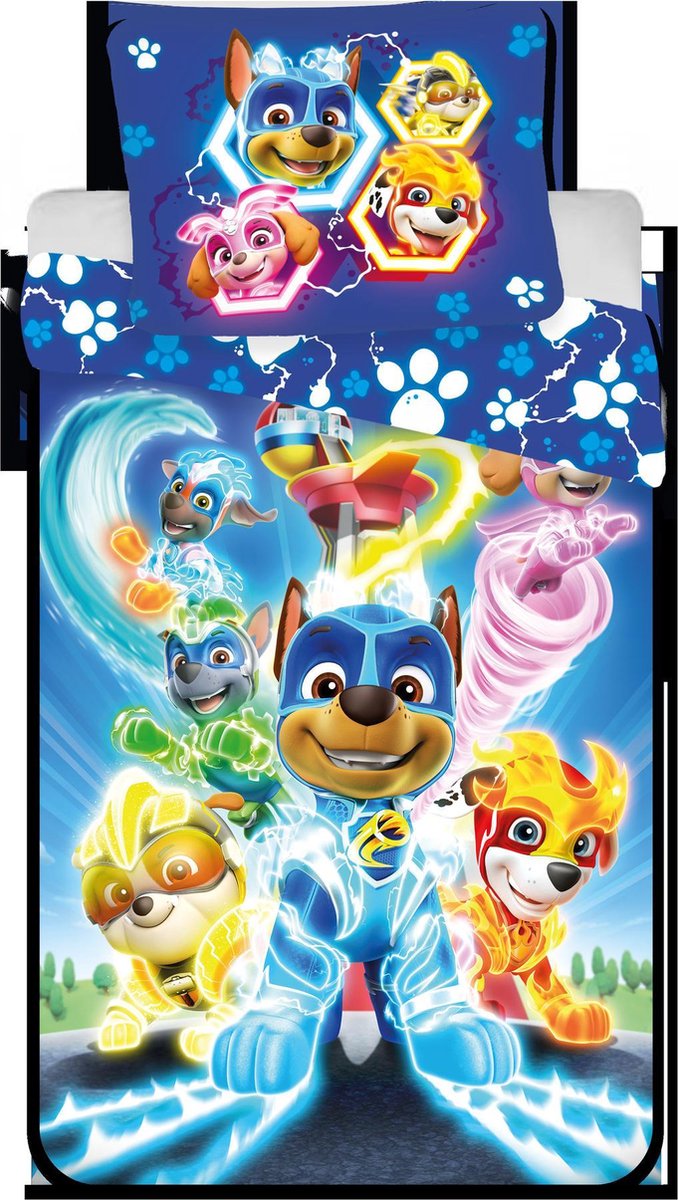 Paw Patrol peuterdekbedovertrek Lightning 100 x 135 cm Katoen