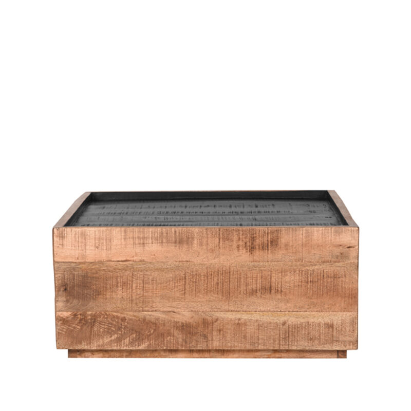LABEL51 Salontafel Noble - Rough - Mangohout - 80x80 cm Noble