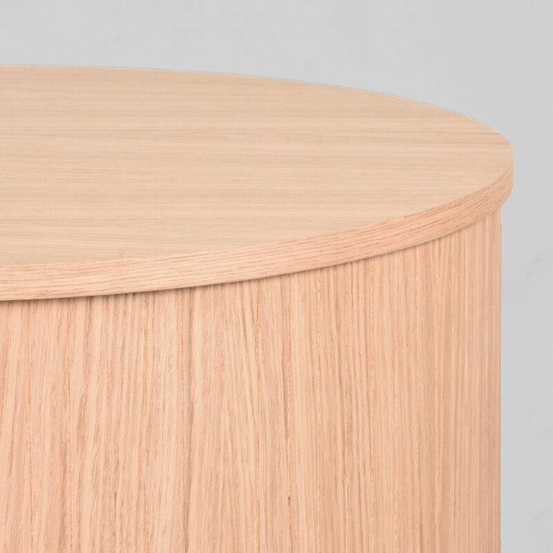 LABEL51 Salontafel Oliva - Naturel - Eiken - 70 cm - Rond Eiken