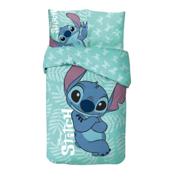 Stitch Dekbedovertrek groen 140 x 200 cm - 65 x 65 cm