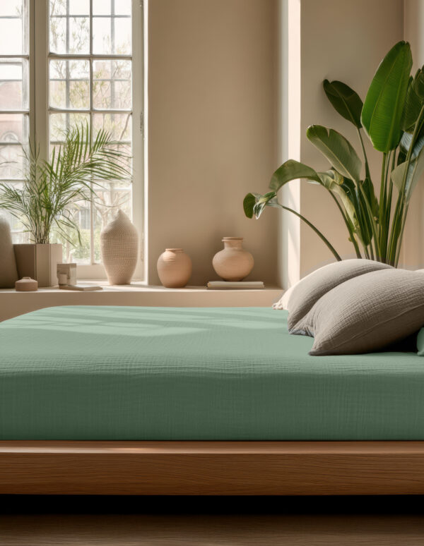 Dreamhouse Mousseline Groen 140 x 200 + 30 cm - Afbeelding 3
