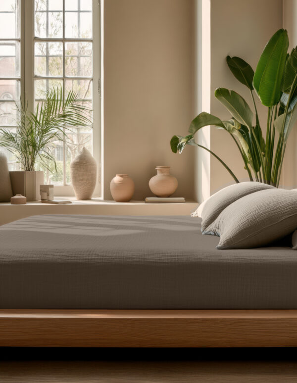 Dreamhouse Mousseline Taupe 180 x 200 + 30 cm - Afbeelding 3