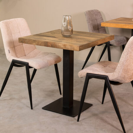 LABEL51 Eetkamertafel I_Tafelblad Straight Edge - Rough - Mangohout - 70 cm Straight