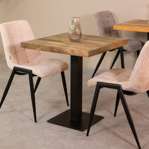 LABEL51 Eetkamertafel I_Tafelblad Straight Edge - Rough - Mangohout - 70 cm Straight