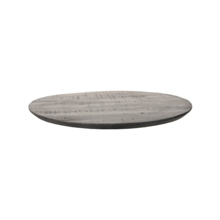LABEL51 Eetkamertafel I_Tafelblad Sloppy Edge - Zwart - Mangohout - 70 cm - Rond Sloppy
