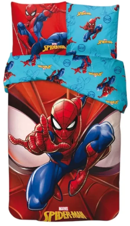 SpiderMan Dekbedovertrek rood 140 x 200 cm - 65 x 65 cm