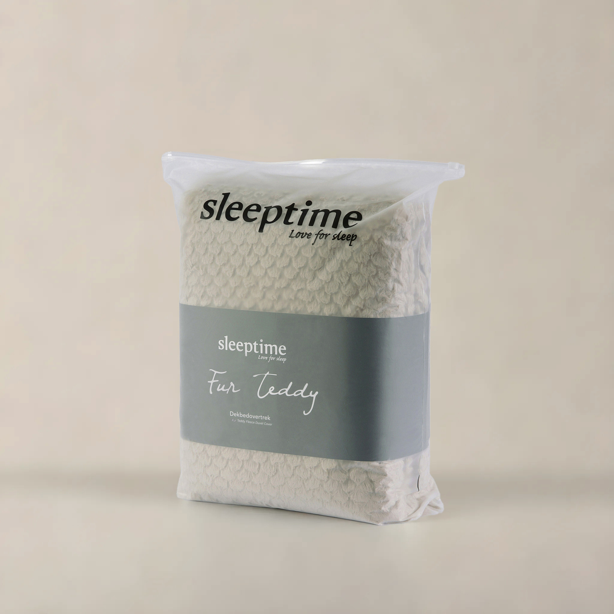 Sleeptime Fur Teddy Taupe 200 x 200/220 cm - Afbeelding 5