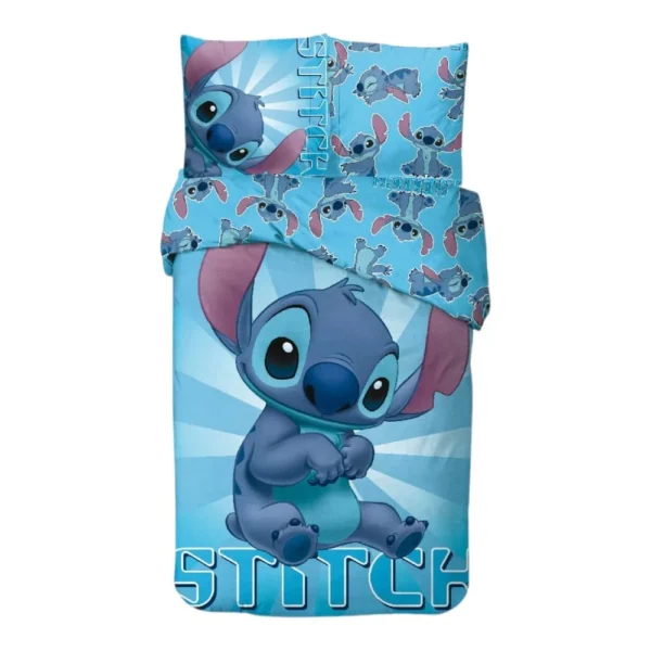 Stitch Dekbedovertrek blauw 140 x 200 cm - 65 x 65 cm