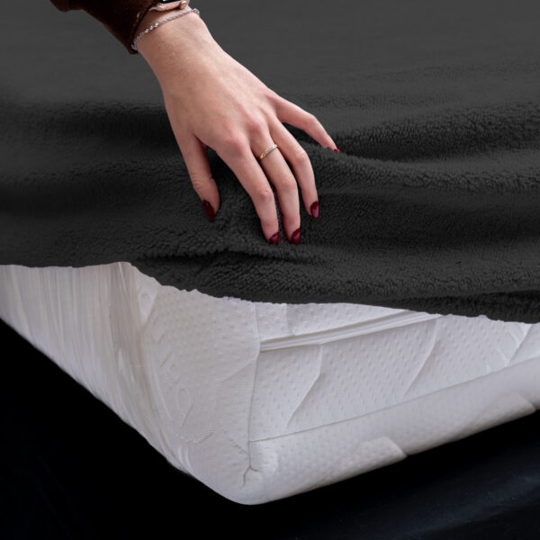 Sleeptime Teddy hoeslaken Antraciet 90 x 200 cm - Afbeelding 3