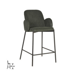 D-MAXX Barkruk Jari - Army green - Ribcord - Zithoogte 65