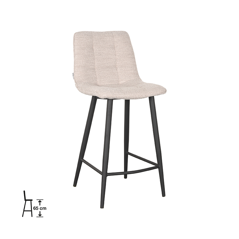 LABEL51 Barkruk Jelt - Naturel - Boucle - Zithoogte 66 Jelt