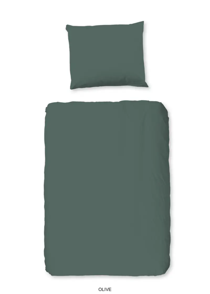 Good Morning Ledikant babydekbedovertrek "uni dessin" - Groen - (100x135 cm) - Katoen