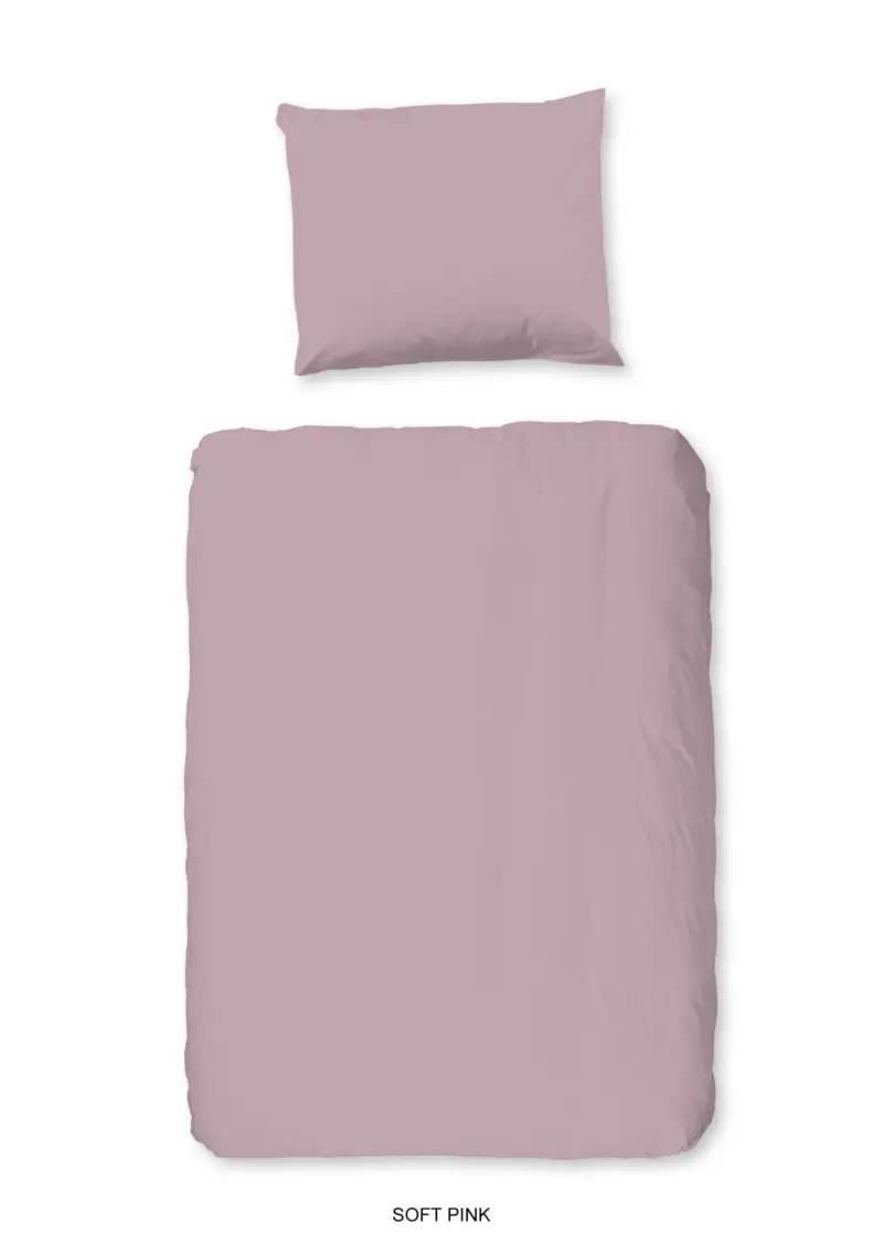 Good Morning Ledikant babydekbedovertrek "uni dessin" - Roze - (100x135 cm) - Katoen