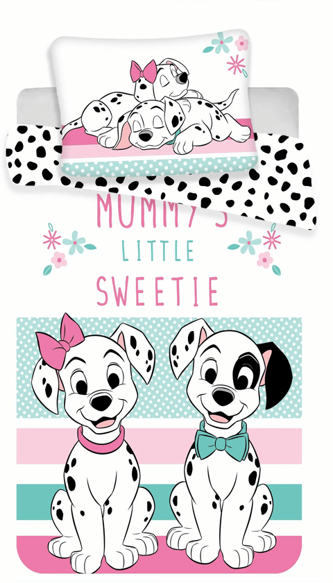 101 Dalmatiƫrs peuterdekbedovertrek 100 x 135 cm Katoen