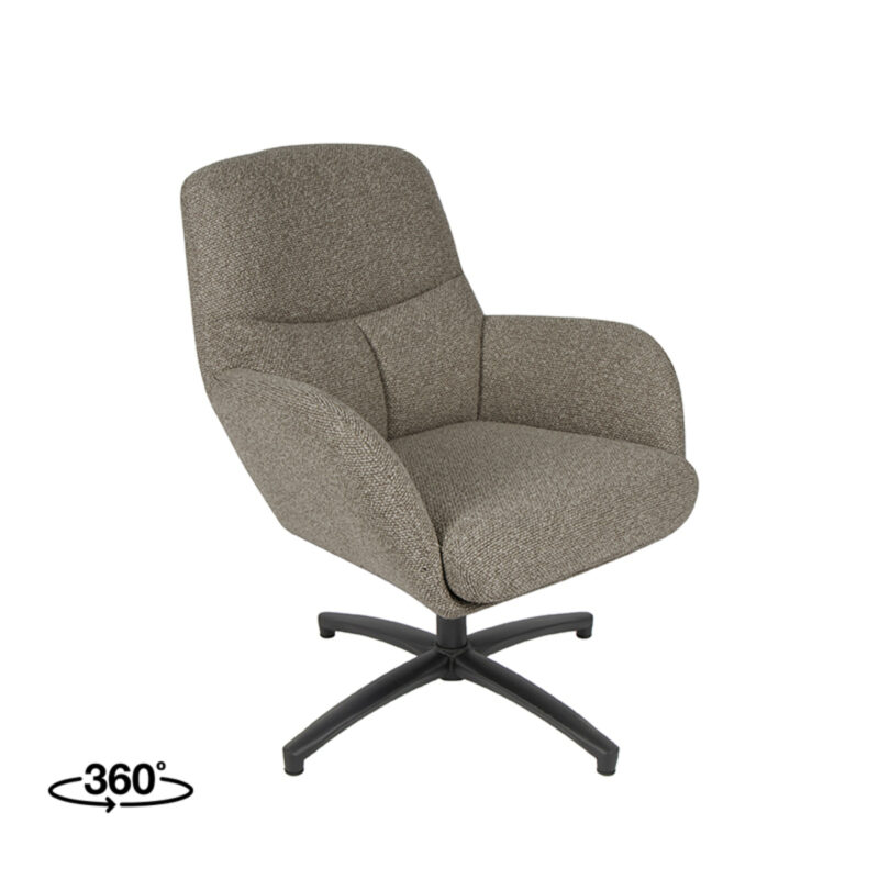 LABEL51 Fauteuil Chill Zone - Truffel grijs - Boucle - One Size