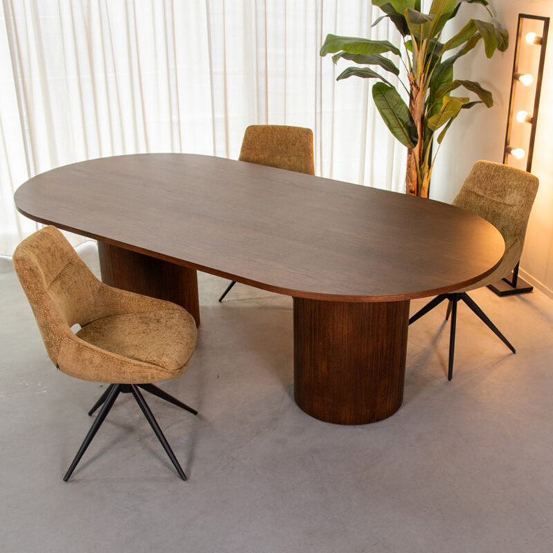 LABEL51 Eetkamertafel Oliva - Walnoot - Eiken - 240x120 cm