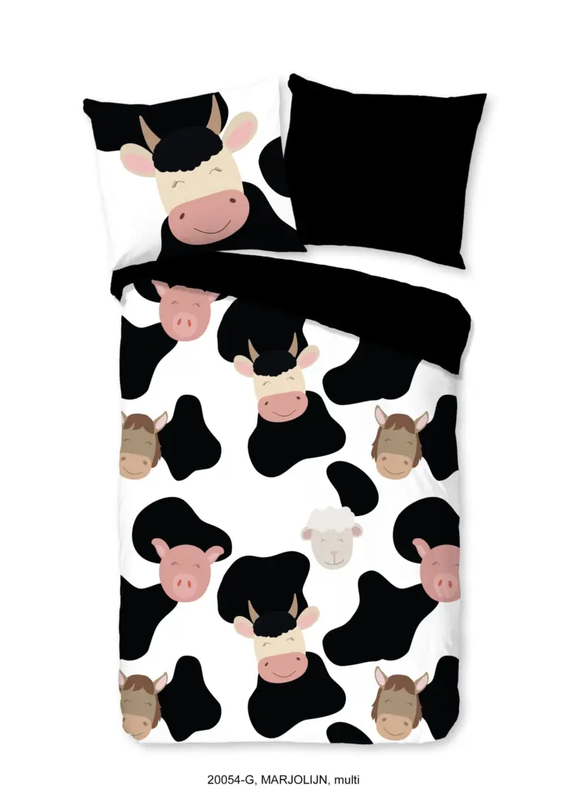 Good Morning Peuter dekbedovertrek "koeien" - Multi - (120x150 cm) - Katoen