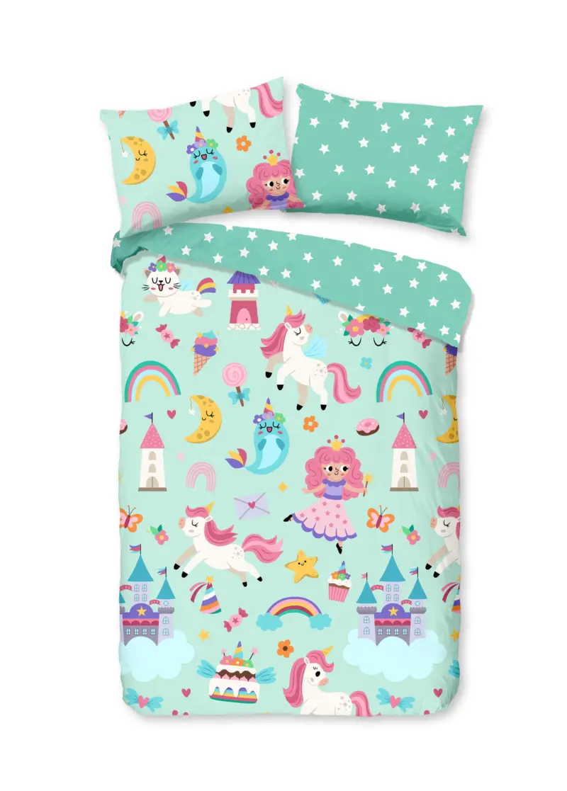 Good Morning Ledikant babydekbedovertrek "eenhoorn