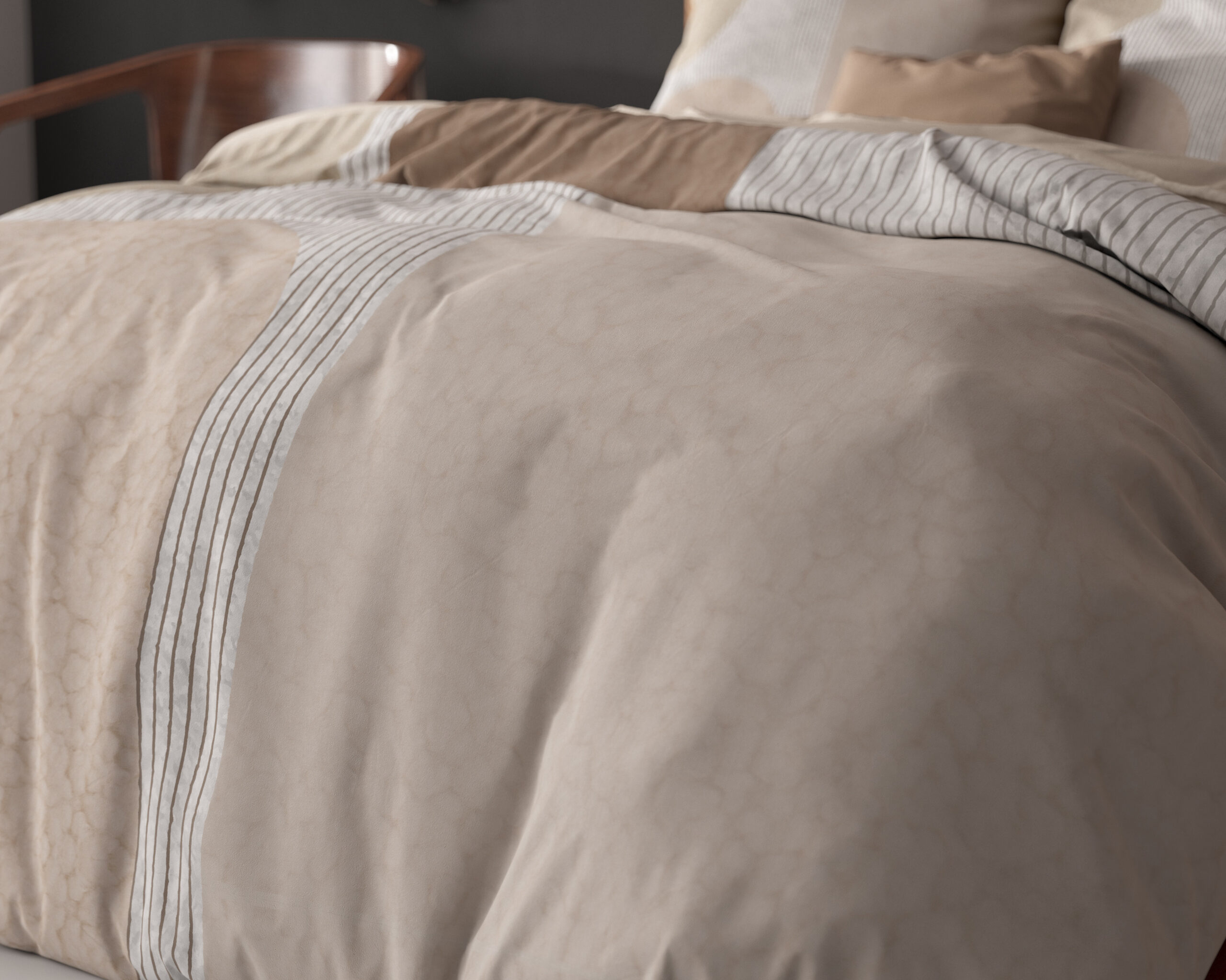 Sleeptime Teddy Print Crème 240 x 200/220 cm - Afbeelding 5