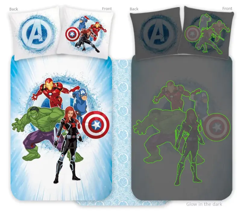Avengers Peuterdekbedovertrek Glow in the Dark - 100 x 135 cm - Katoen
