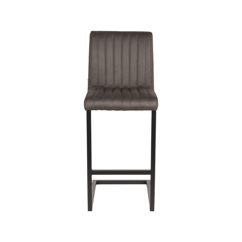 LABEL51 Barkruk Milo - Antraciet - Microfiber - Zithoogte 66 Microfiber