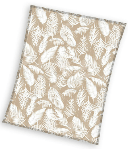 Sweet Home fleece plaid veren wit 150x200cm