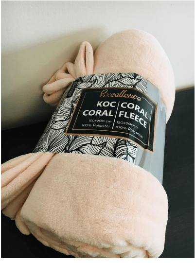 Sweet Home fleeceplaid koraal 150x200cm