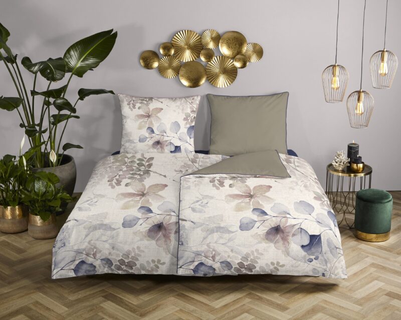 Descanso Satijnen dekbedovertrek  "Fivien" - Zand