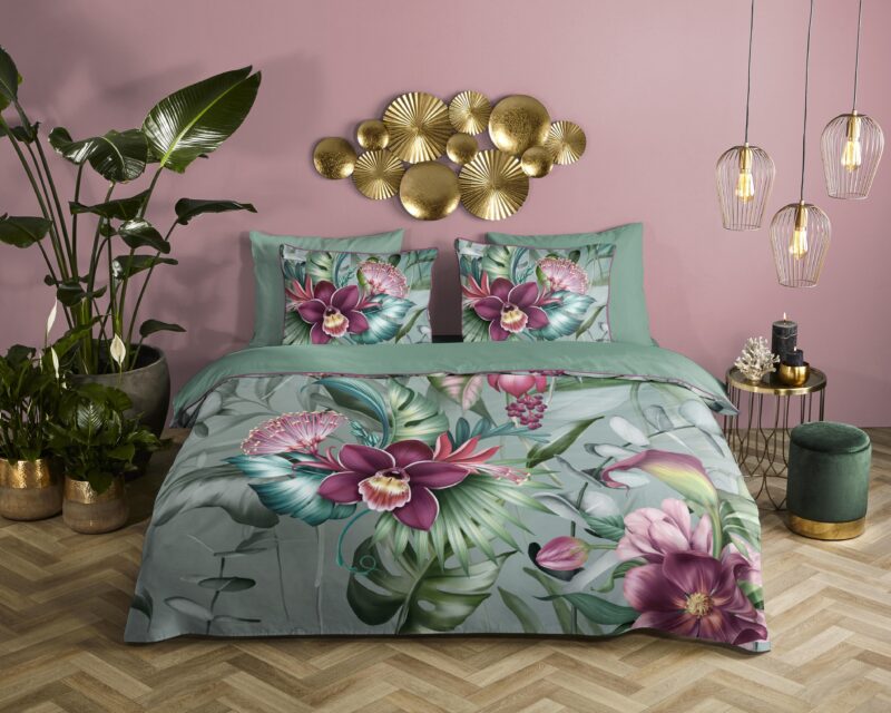 Descanso Satijnen dekbedovertrek  "Allison" - Multi