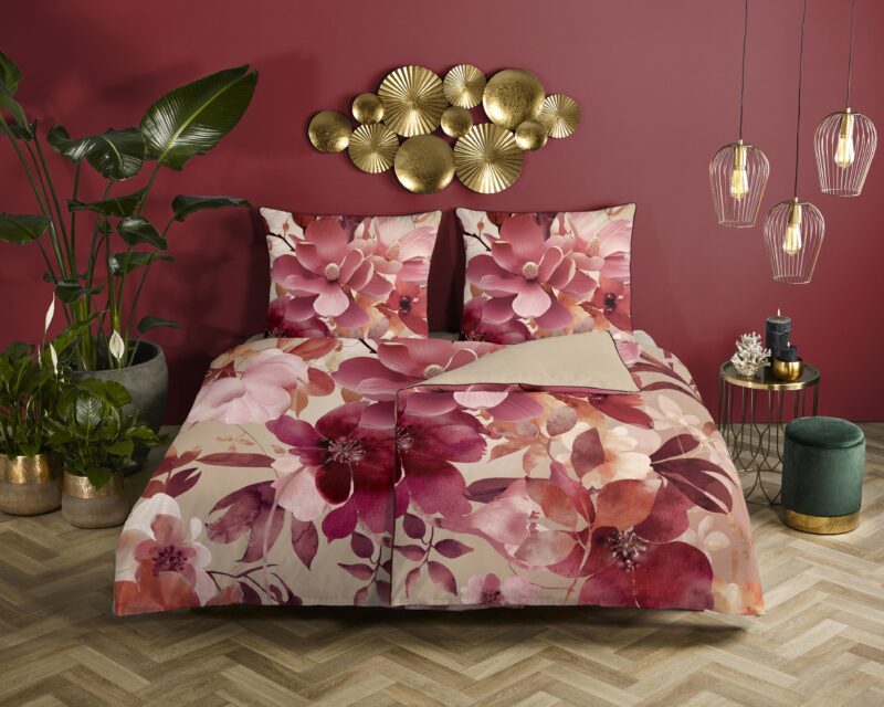 Descanso Satijnen dekbedovertrek  "Chaja" - Zand