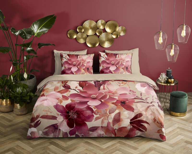 Descanso Satijnen dekbedovertrek  "Chaja" - Zand