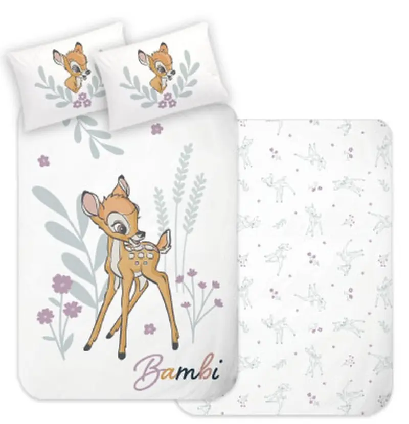 Disney Bambi Nature Dekbedovertrek 100 x 135 cm - 40 x 60 cm